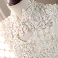 Fashion Children's Solid Color Lace Dress