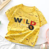 Children's Pure Cotton Cartoon Short-sleeved Korean