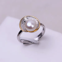S925 Silver Two-Tone Snail Pendant Earrings