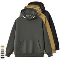 Autumn Trendy Korean Preppy Style Solid Color Pullover Hooded Loose Sweater Men