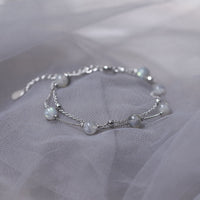 Natural Double-Layer Moonstone Bracelet For Women