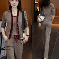Cardigan Camisole And Wide-leg Pants Three-piece Set