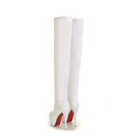 Stretch Water Platform High-heeled Over-the-knee Boots