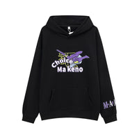 Cartoon Letter Print Brushed Hoody Men