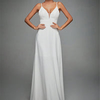 New Lace V-Neck Strap Evening Gown