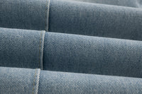 Washed And Faded Denim Trousers Men's Fashion