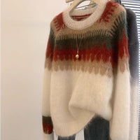 Simple All-matching Cream Strawberry Mohair Clothing