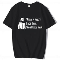 Plus Size Men's Cotton Short-sleeved Summer English Letter Printed T-shirt Top Men