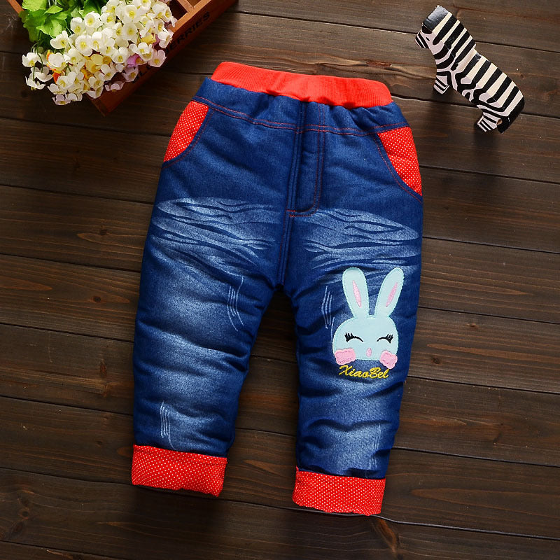 Children's Clothing Plus Velvet Thick Casual Pants