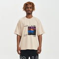 Silhouette Landscape Printing Short Sleeve Men