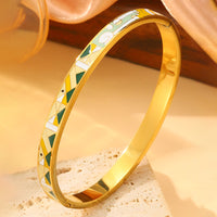 Retro Oil-Drip Titanium Steel Bracelet For Women