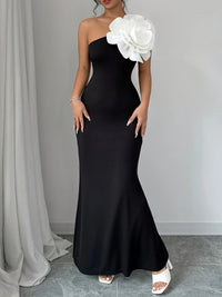 Fashionable Strapless Slim-fit Dress European And American Style