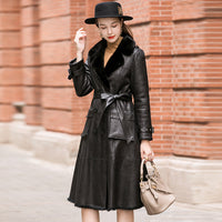 Rabbit Fur All-in-one Women's Fur Jacket Suit Collar