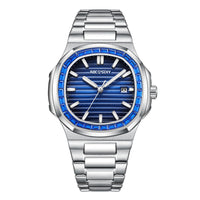 Men's Fashion Diamond Luminous Quartz Watch Waterproof Steel Belt