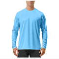 Quick-drying Solid Color Round Neck Sports Training Stretch Sun Protection Long Sleeve