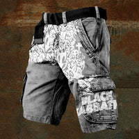 Trendy 3D Digital Printing Stylish Zipper Men's Shorts
