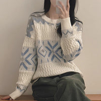 Seoul Snowfall Season Snowflake Sweater