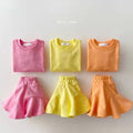 Spring Fashion Candy Color Sweater Lotus Leaf Skirt Princess Suit