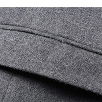 Men's Business Casual Solid Color Wool Tweed Suit Top