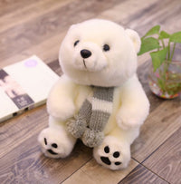 Cute Scarf Polar Bear Doll Plush Toy Ragdoll Cute Children's Gift
