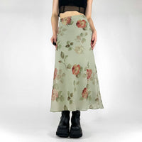 French Style Fresh And Chic Printed Slimming Bodycon Skirt