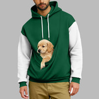 Men's Comfortable Retro Color-Block Long-Sleeve Hoodie