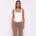 Solid-color Halter Women's Top