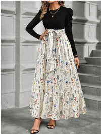 Fashionable And Elegant Printed Loose-Fitting Dress For Women
