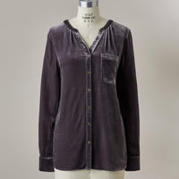 Women's Velvet Long-Sleeve Top