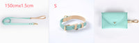 Leather Pet Dog Leash Collar Set