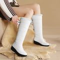 New Wedge-heel Casual Thick-fur High-top Snow Boots