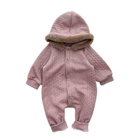Baby Twist Rabbit Ears Hooded Romper Climbing Clothes