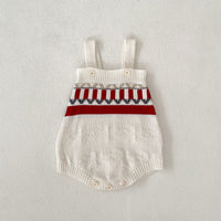 Knitted Coat Strap Romper For Children