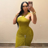 Women's Fashion Cross-Neckline Dress