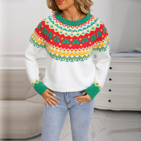 Vintage Green Pullover Women's Autumn And Winter Christmas