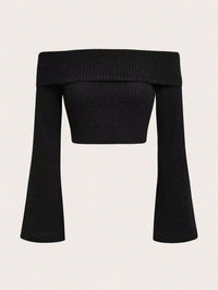 Printed Sexy Lace Thick Long Sleeved T-shirt Knitted Sweater