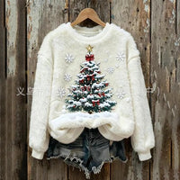 New Christmas Cute Pet Series Crewneck Hoodie With Printed Designs