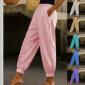 Stylish Casual Everyday Skinny Pants With Side Pockets And Elastic Waist