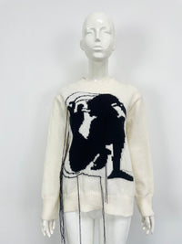 Women's Loose All-matching Round Neck Tassel Design Sweater