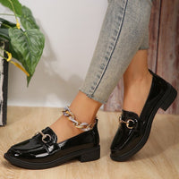 Plus Size British Style Leather Shoes Women