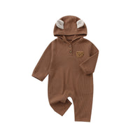 Baby Cartoon Bear Jumpsuit Boys And Girls Waffle
