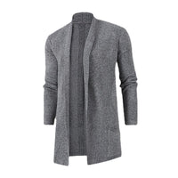 Mens Slim-Fit Plus-Size Knitted Cardigan Coat