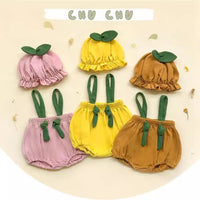 Ins Style Baby Bottom-enlarged Pants Suit Candy Color