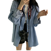Women's Sun-proof Loose Mid-length Retro Lapels Shirt
