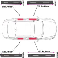 4 PCS Universal PVC Cuttable Car Door Sill Protective Sticker Kit Car Threshold And Frame Protection
