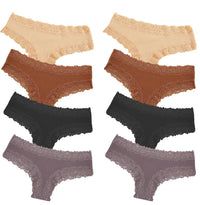 Rib Cotton Underwear Lace Sexy Pure Mid-waist French Style Women's Briefs