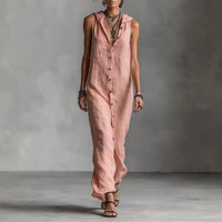 Sleeveless Long Dress Women's One-piece Dress