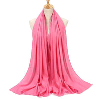 Natural Wrinkle Monochrome Chiffon Scarf Breathable Pleated Women's Toe Cap Scarf