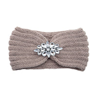 European And American Diamond Knitted Headband Ear Protector