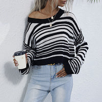 Base Knitwear Short Striped Sweater Women